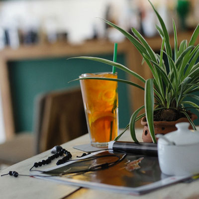 iced tea on a table