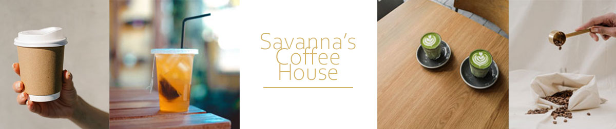 banner with food images and savanna logo